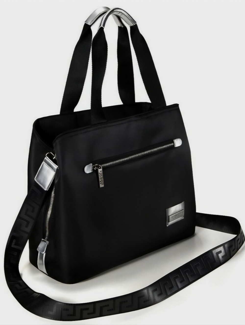 Versace Parfume Black & Silver Tote